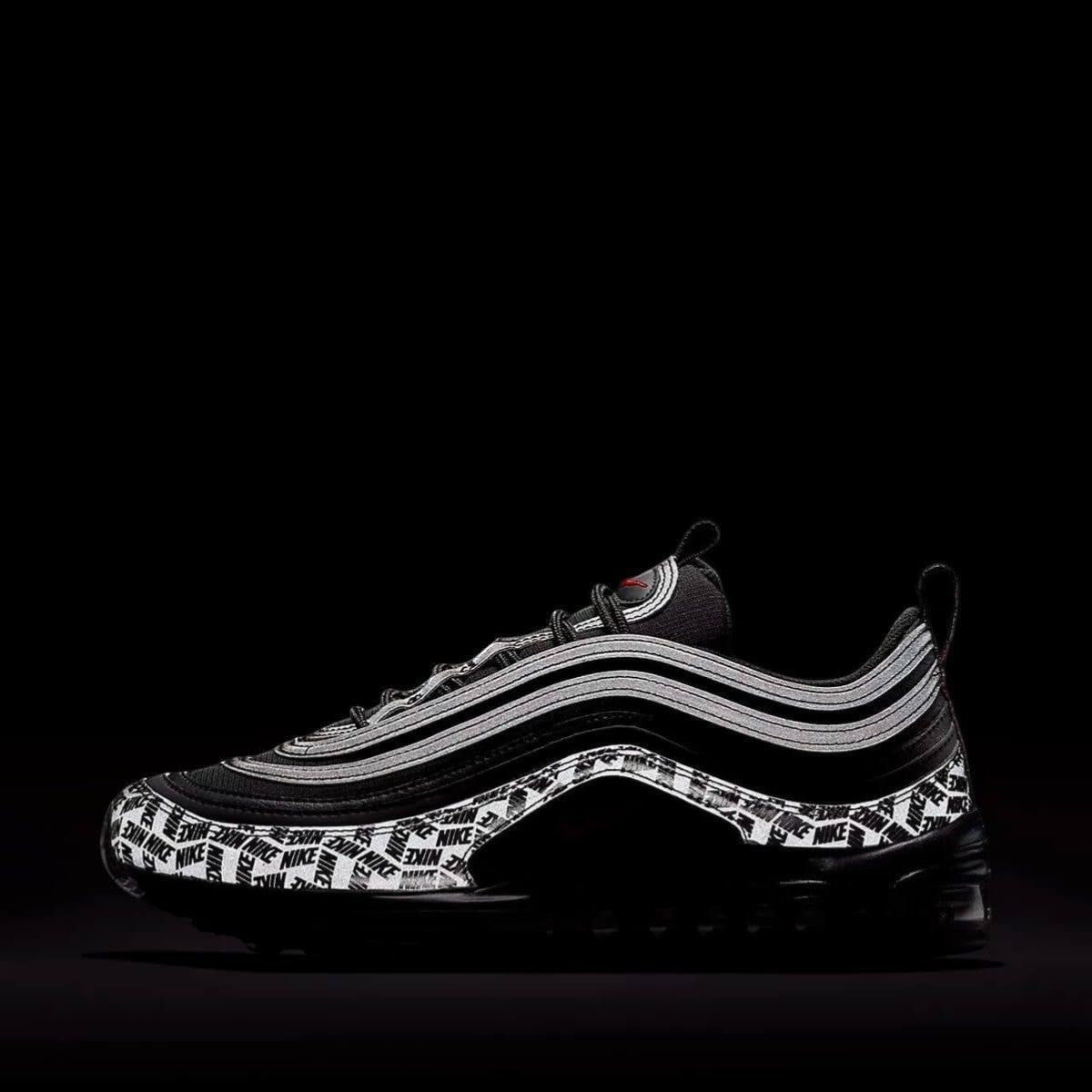 Nike Air Max '97 'Reflective Logo' Black/University Red-Black