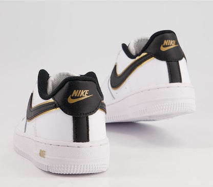 Air Force 1 07 White Black Metallic Gold