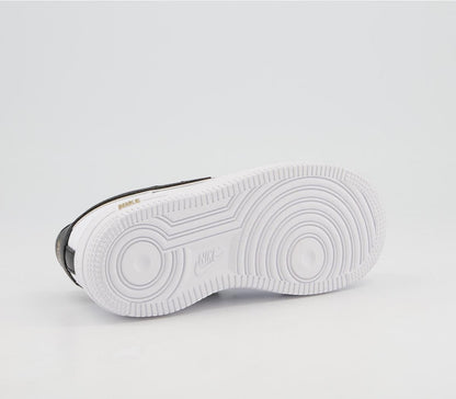 Air Force 1 07 White Black Metallic Gold