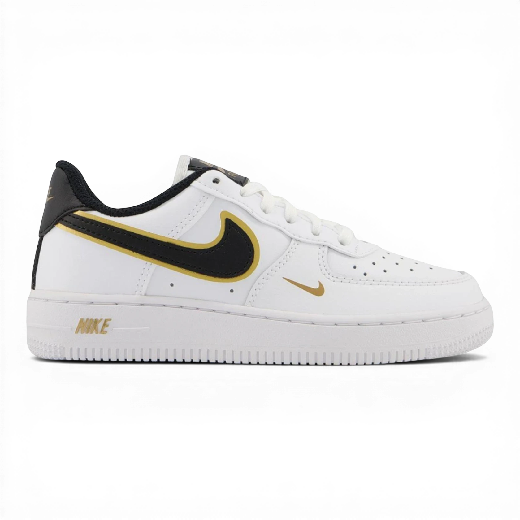 Air Force 1 07 White Black Metallic Gold